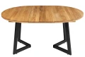 Stół dębowy rozkładany ARON fi 130(+40)cm — nowoczesny design