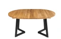 Stół dębowy rozkładany ARON fi 110(+40)cm — nowoczesny design