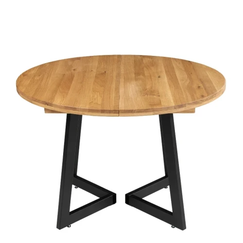 Stół dębowy rozkładany ARON fi 130(+40)cm — nowoczesny design